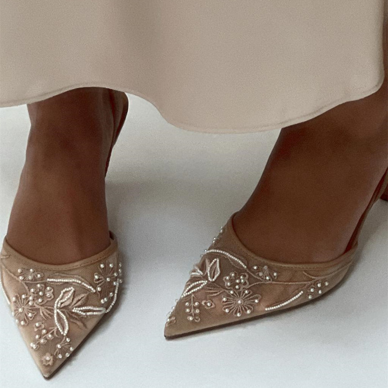 Women'S Fashion Brand Shoes - Verano y otoño tacón fino puntiagudo