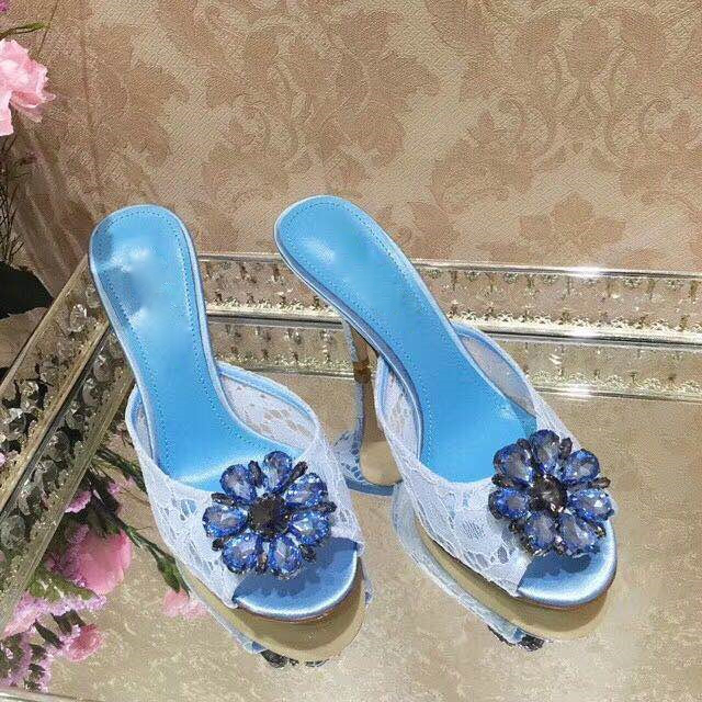 Floral Summer Dress - Sandalias de tacón alto con flores