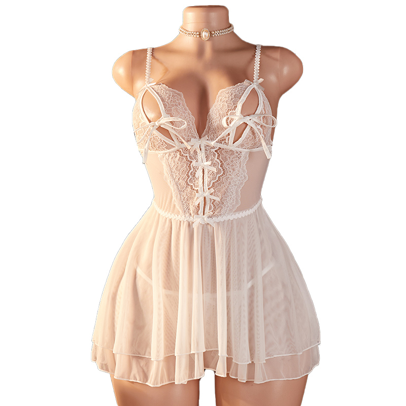 Floral Summer Dress - Lencería Transparente y Sexy para Mujer,