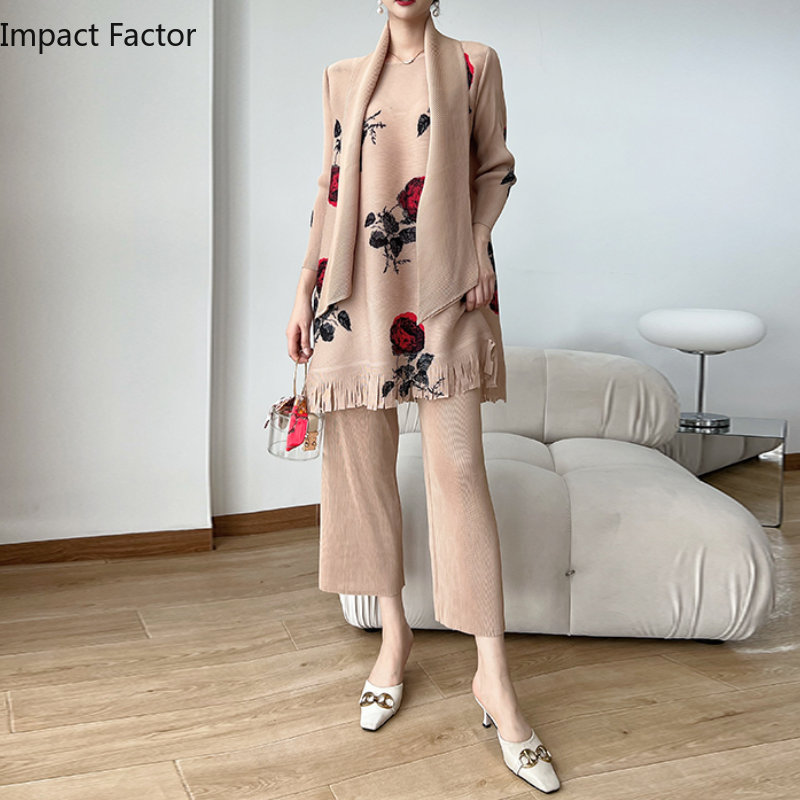 Women'S Fashion Show 2022 - Conjunto de tres piezas con estampado