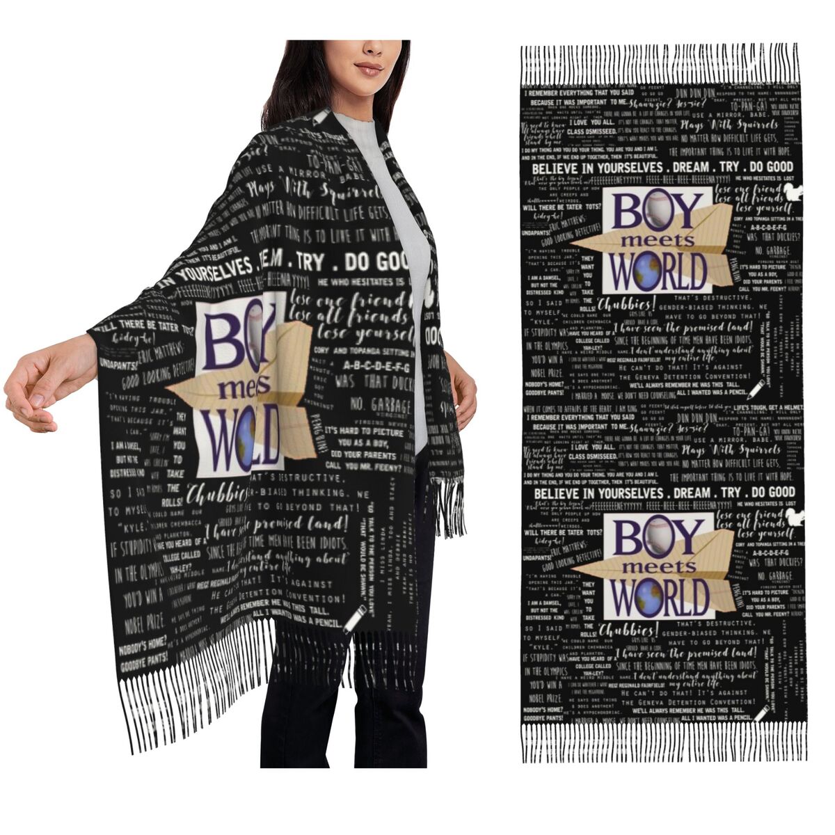 Women Fashion Quotes - Boy Meet World-bufanda con citas memorables,