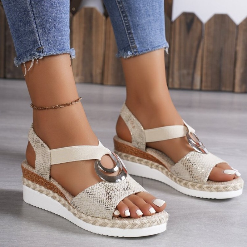 Women'S Fashion For Summer 2026 - Sandalias de Plataforma con Estampado de