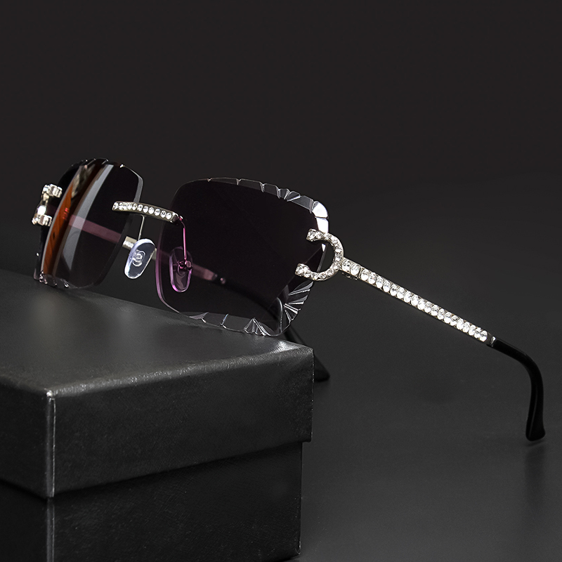 Women'S Fashion Eyeglass Frames - Gafas de Sol Cuadradas Sin Montura,