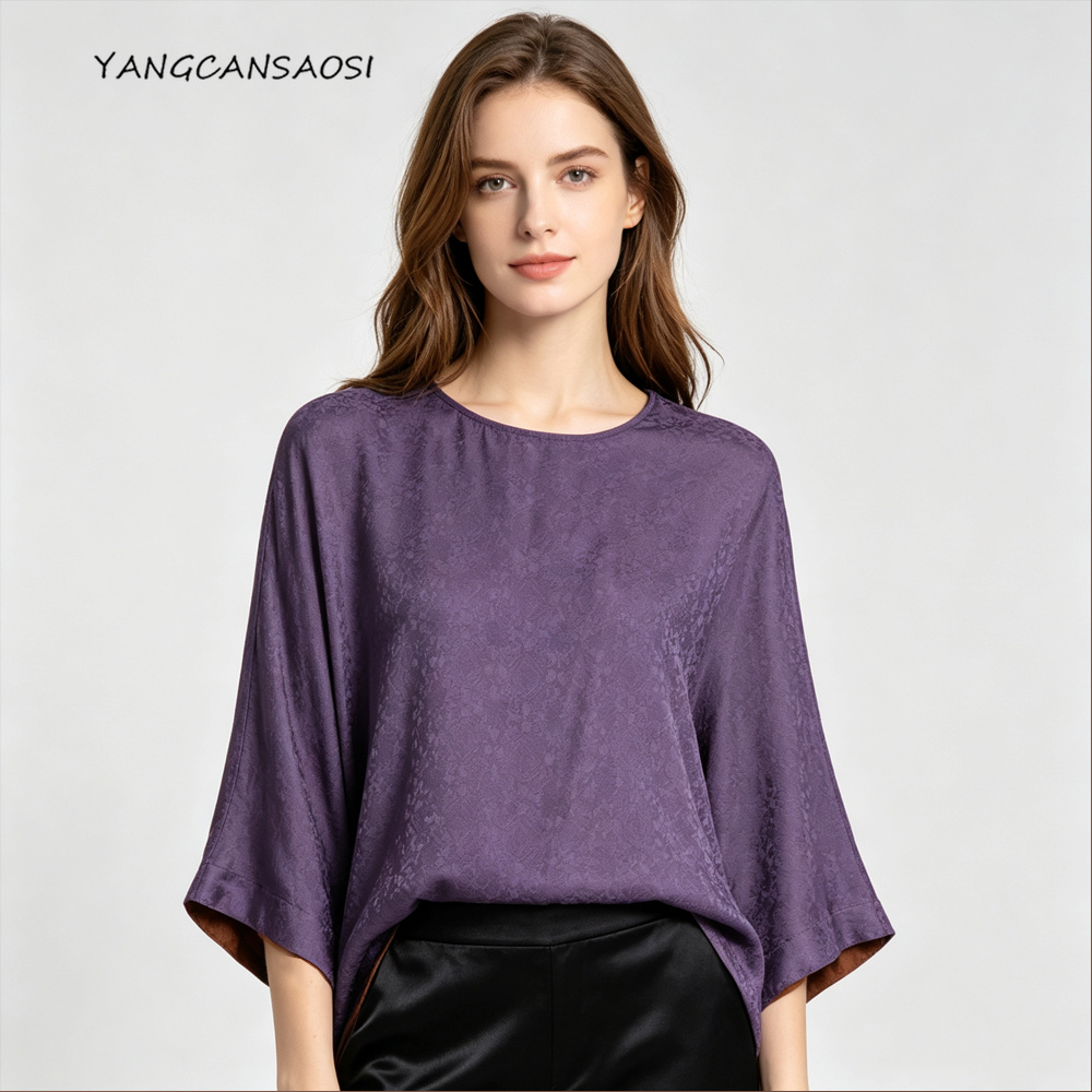 Women'S Fashion Gilded Age - Camiseta de Manga Media con Cuello