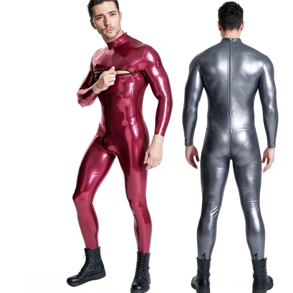Turtleneck Bodysuit - Traje de látex de goma con