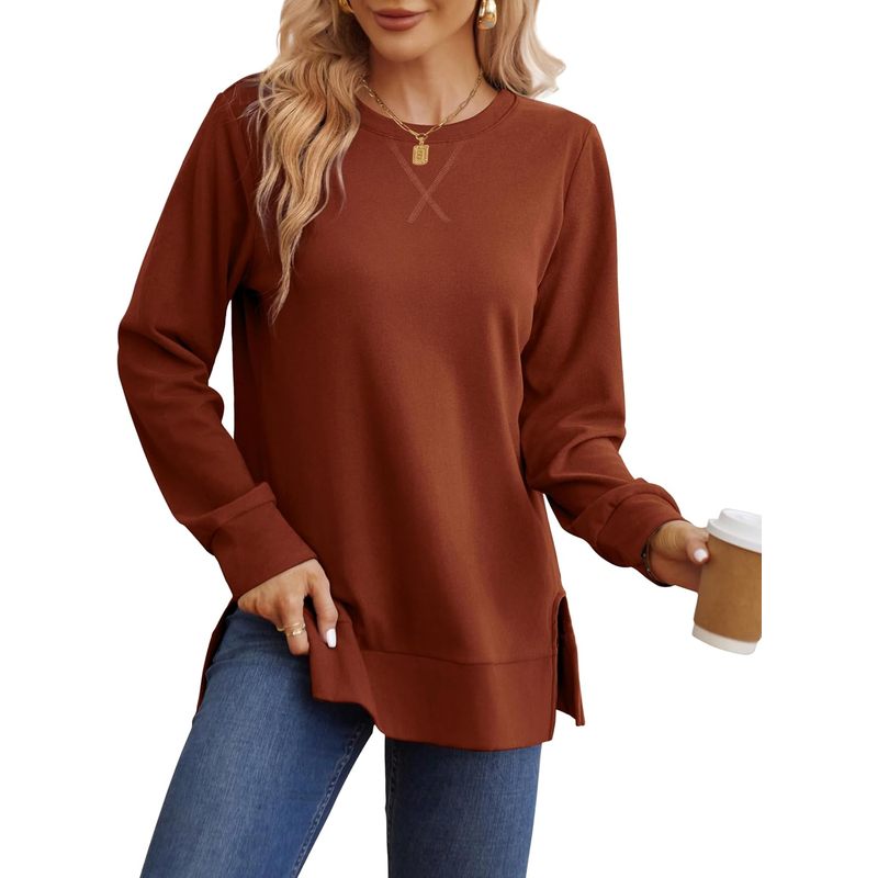 Women Fashion Open Now - Sudadera para mujer con abertura lateral,