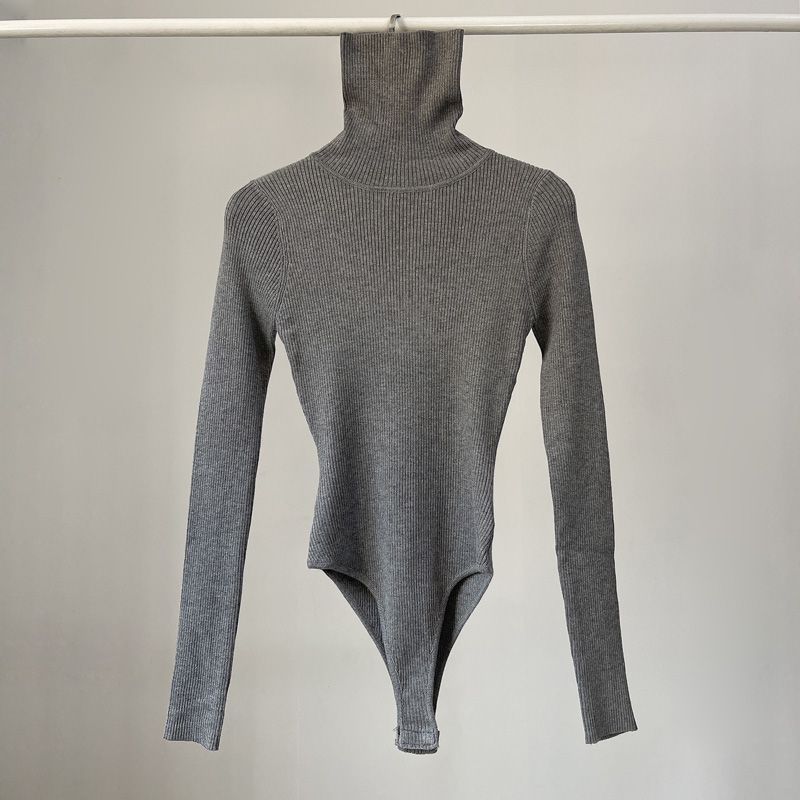 Turtleneck Bodysuit - Body de mujer de manga larga