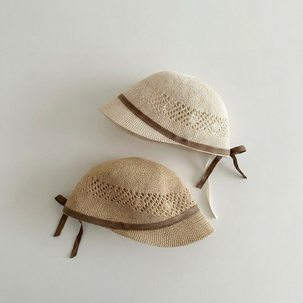 Straw Hat Summer - Gorra plana de verano para niños