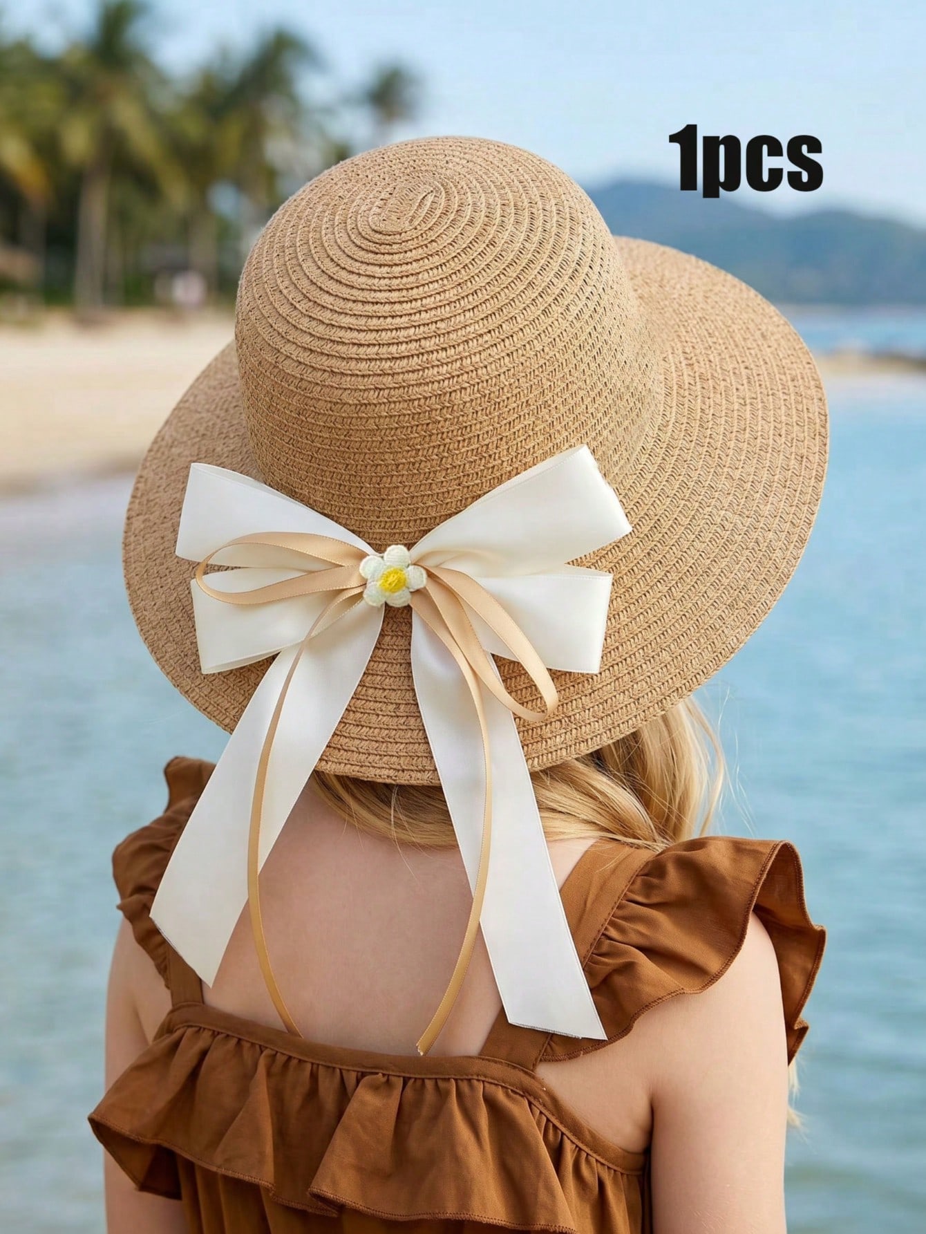 Straw Hat Summer - 1 unidad Sombrero de paja tejido