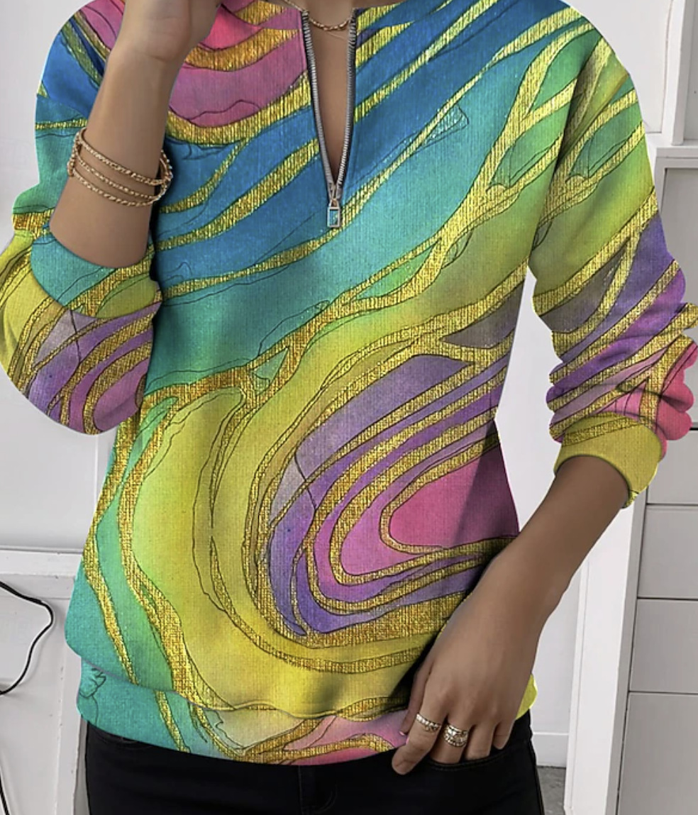 Women'S Fashion Gilded Age - Sudadera Casual con Estampado Artístico de