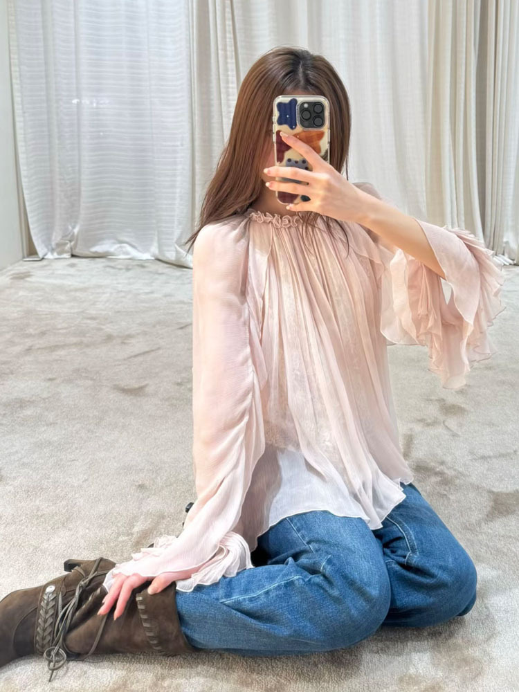 Blusa holgada con volantes de  - Women'S Fashion For Summer 2026 reseña y precio