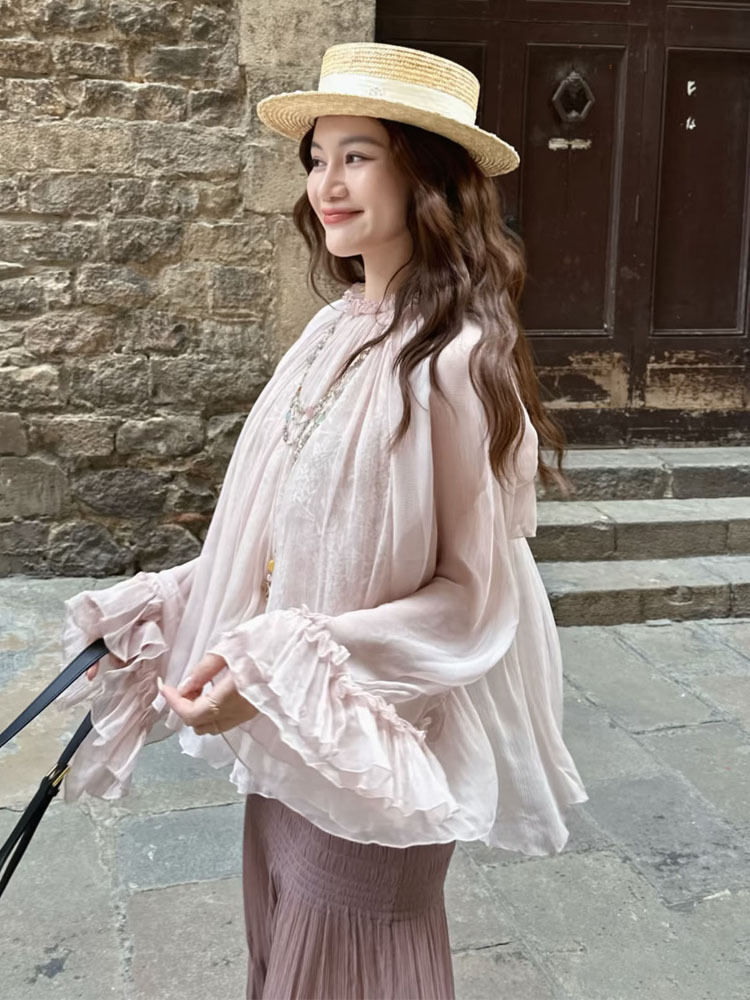Blusa holgada con volantes de  - Women'S Fashion For Summer 2026 reseña y precio