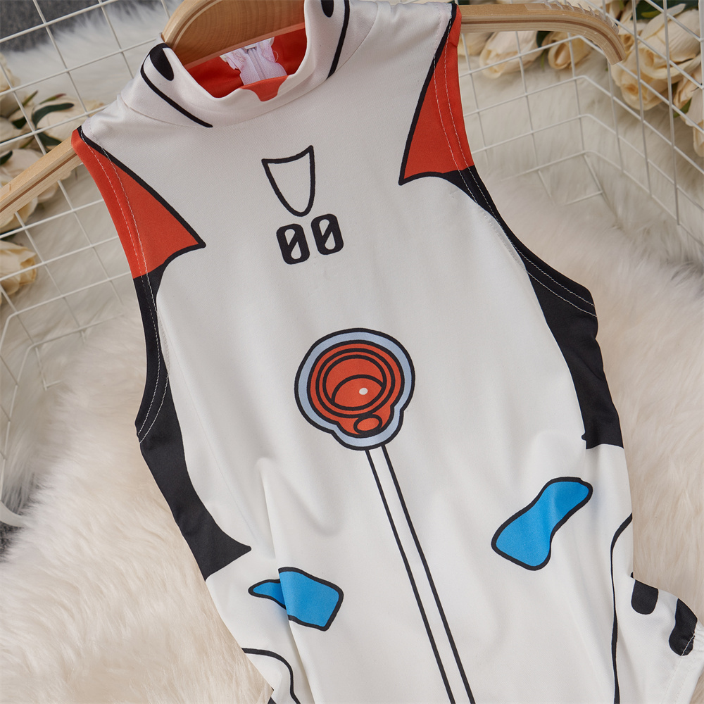 Mono blanco con estampado de d - Turtleneck Bodysuit reseña y precio