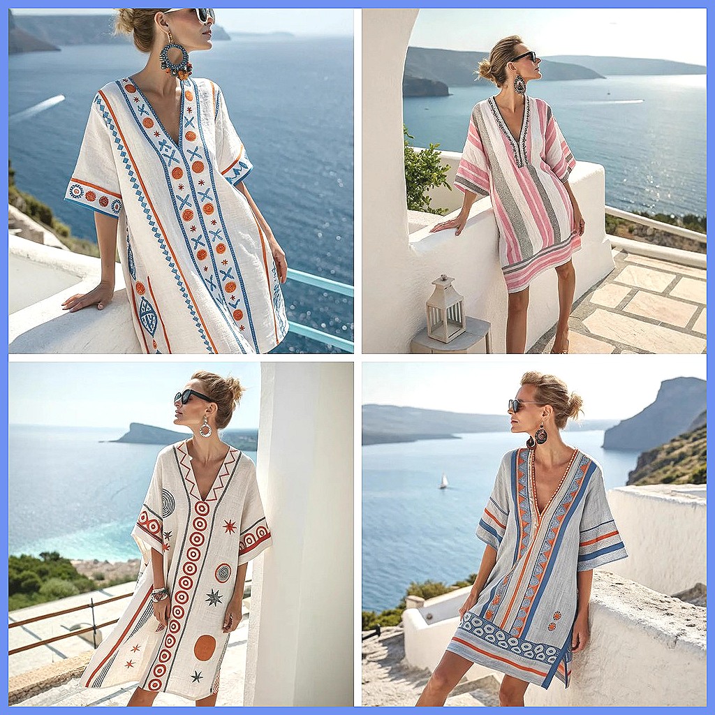 Vestido de Playa Holgado con E - Floral Summer Dress reseña y precio