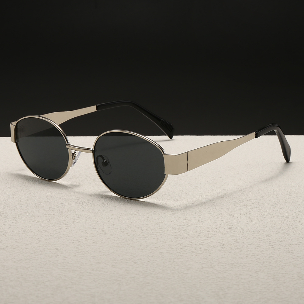 Gafas de Sol Redondas de Metal - Women'S Fashion Eyeglass Frames reseña y precio
