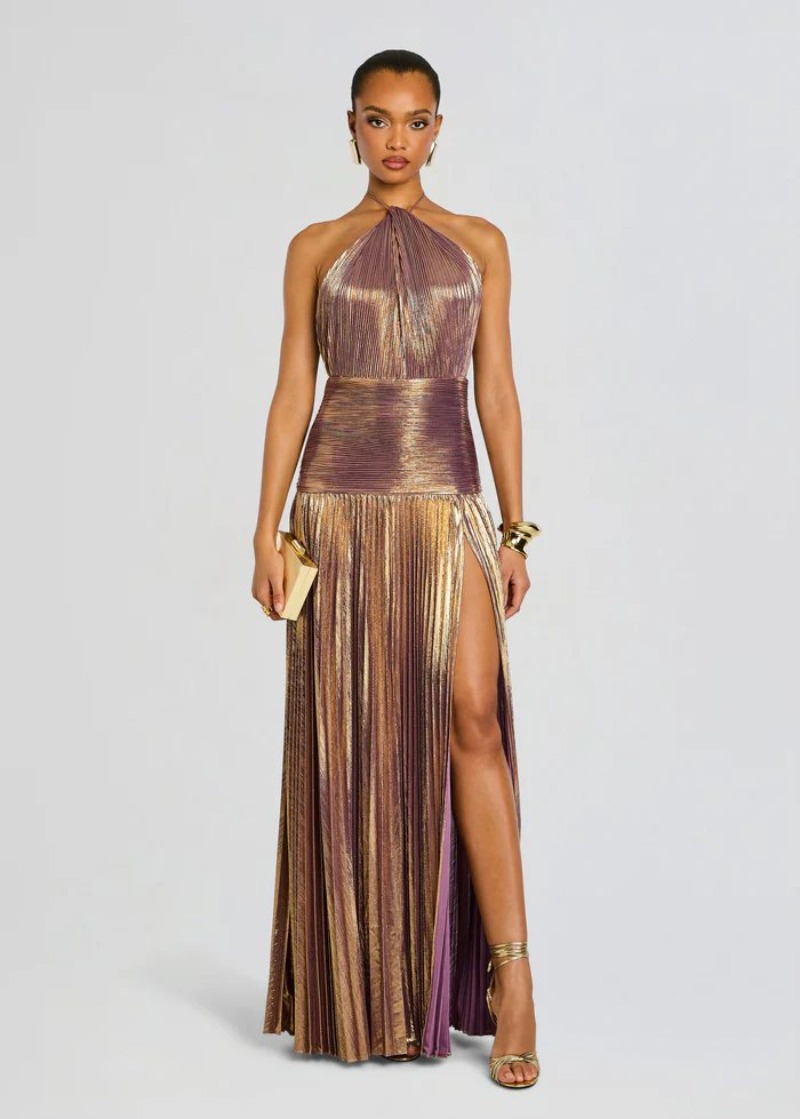 Vestido de fiesta maxi plisado - Women'S Fashion Gilded Age reseña y precio