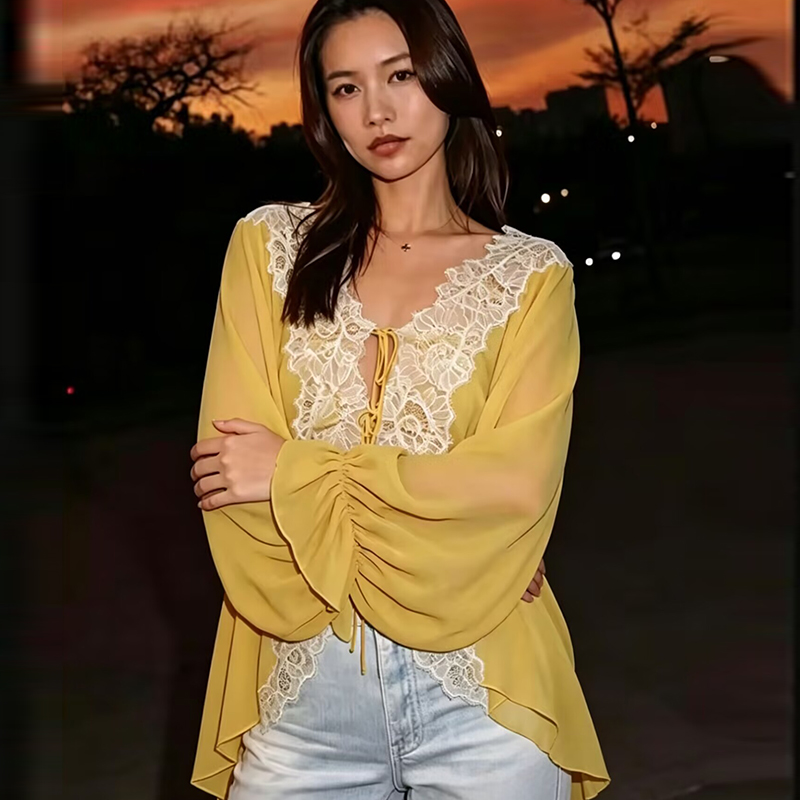 Blusa de encaje para mujer, es - Women'S Young Fashion reseña y precio