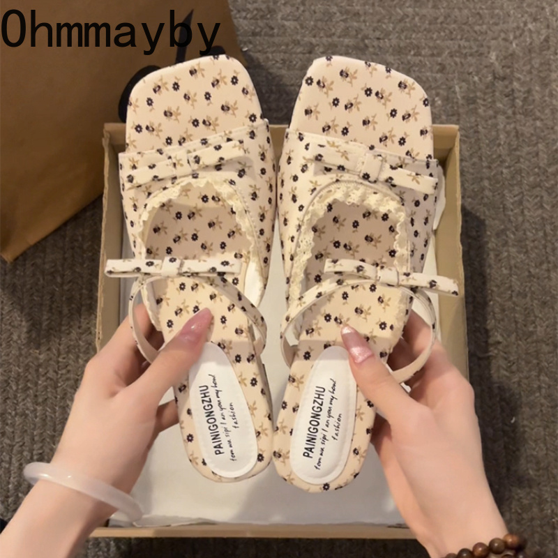 Sandalias de cuña florales de  - Floral Summer Dress reseña y precio