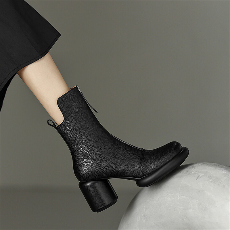 Botas cortas de tacón alto par - Women'S Fashion Show 2022 reseña y precio
