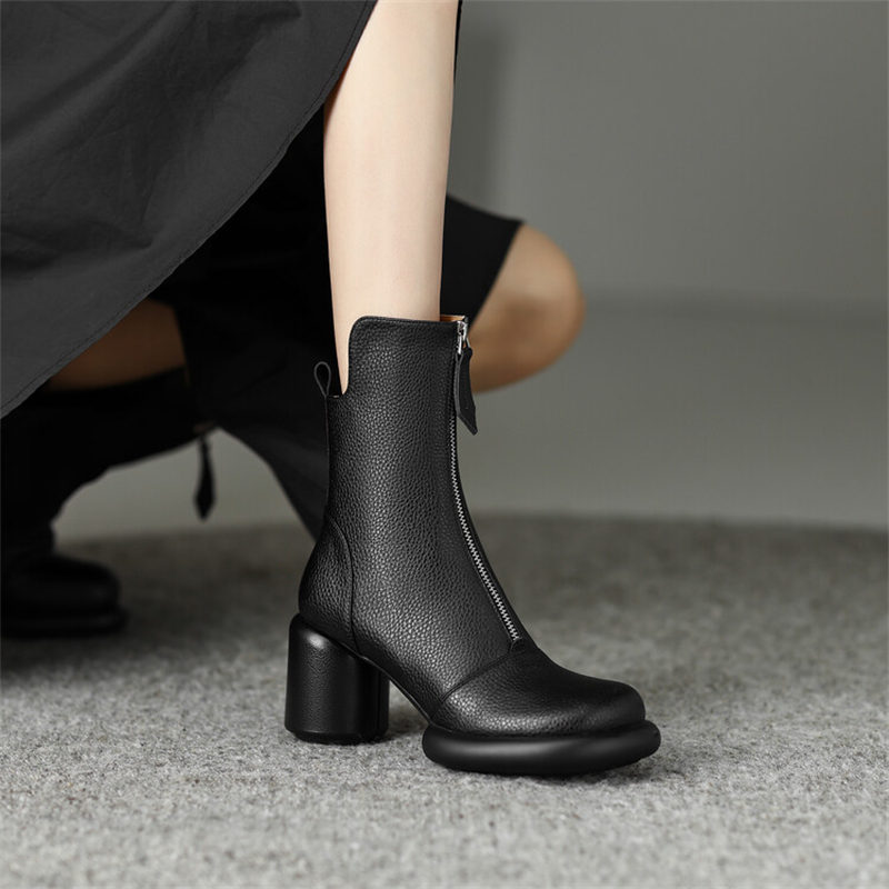 Botas cortas de tacón alto par - Women'S Fashion Show 2022 reseña y precio