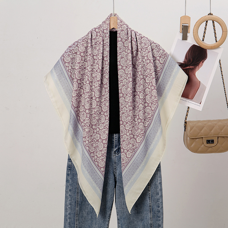 Bufanda cuadrada con estampado - Women Fashion Malaysia reseña y precio