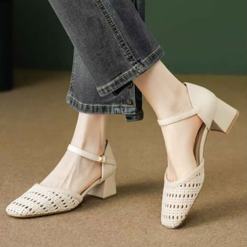 Sandalias de tacón grueso con  - Women'S Fashion Brand Shoes reseña y precio