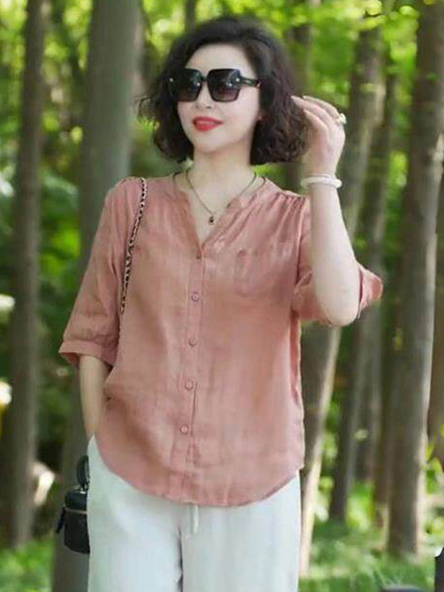 Camisa de Manga Media para Muj - Women'S Young Fashion reseña y precio