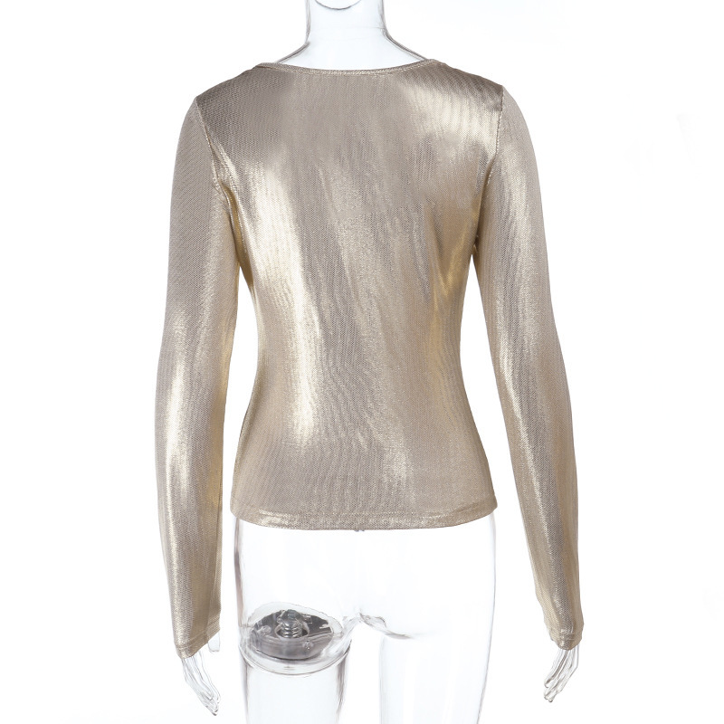 Camisetas ajustadas con dorada - Women'S Fashion Gilded Age reseña y precio