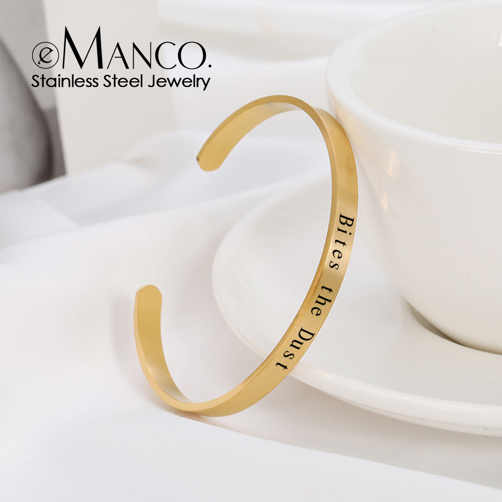 EMANCO Brazalete de Acero Inox - Women Fashion Quotes reseña y precio