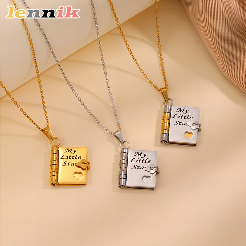 LENNIK Collar de libro que se  - Women Fashion Open Now reseña y precio