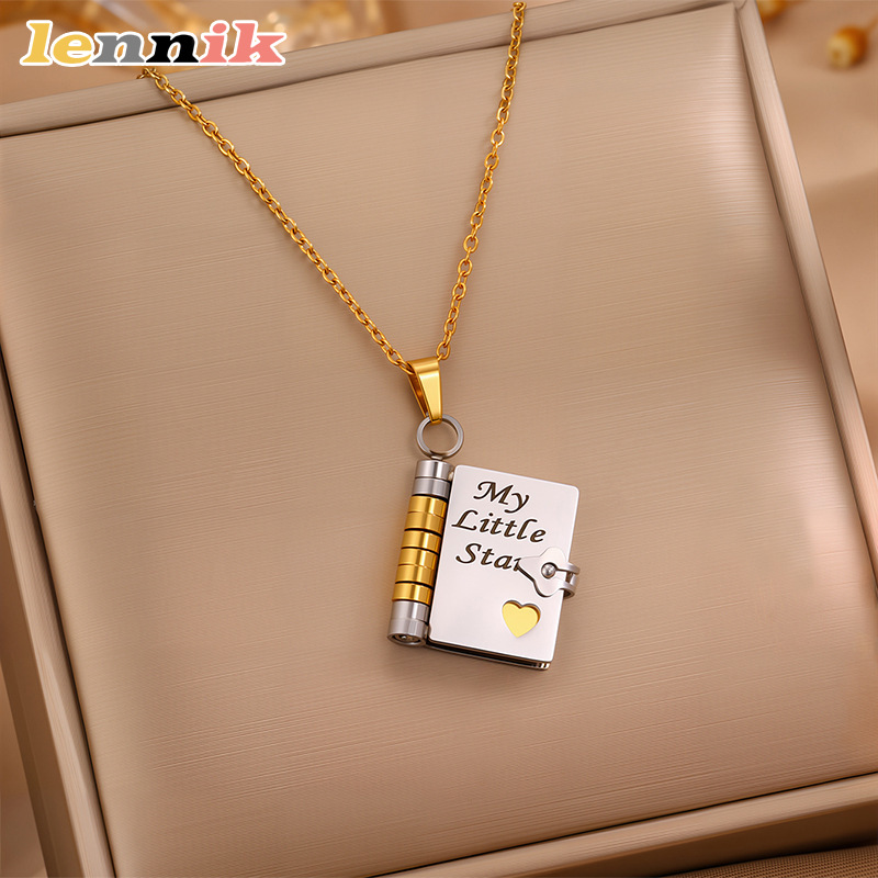 LENNIK Collar de libro que se  - Women Fashion Open Now reseña y precio