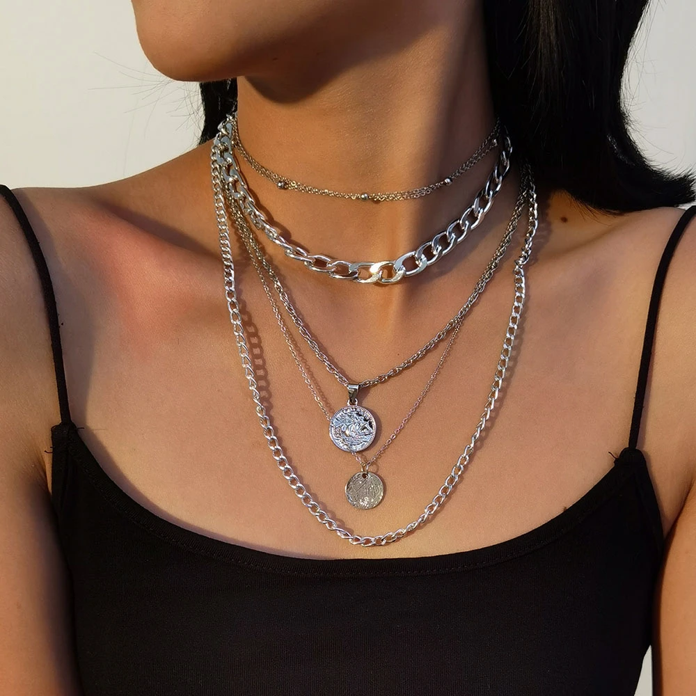 Collar Punk de cadena gruesa c - Women'S Fashion Show 2022 reseña y precio