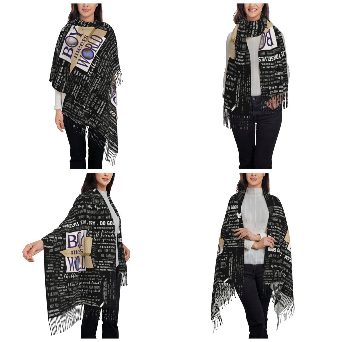 Boy Meet World-bufanda con cit - Women Fashion Quotes reseña y precio