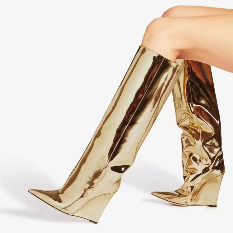 Botas de cuero con diamantes d - Women'S Fashion Show 2022 reseña y precio