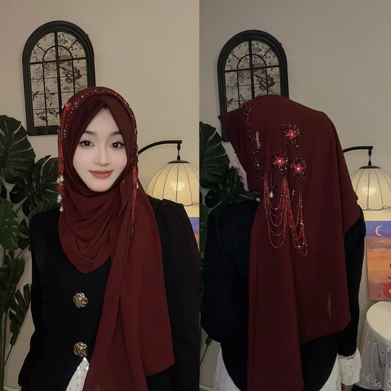 Abaya Hijab para Mujeres Musul - Women Fashion Malaysia reseña y precio