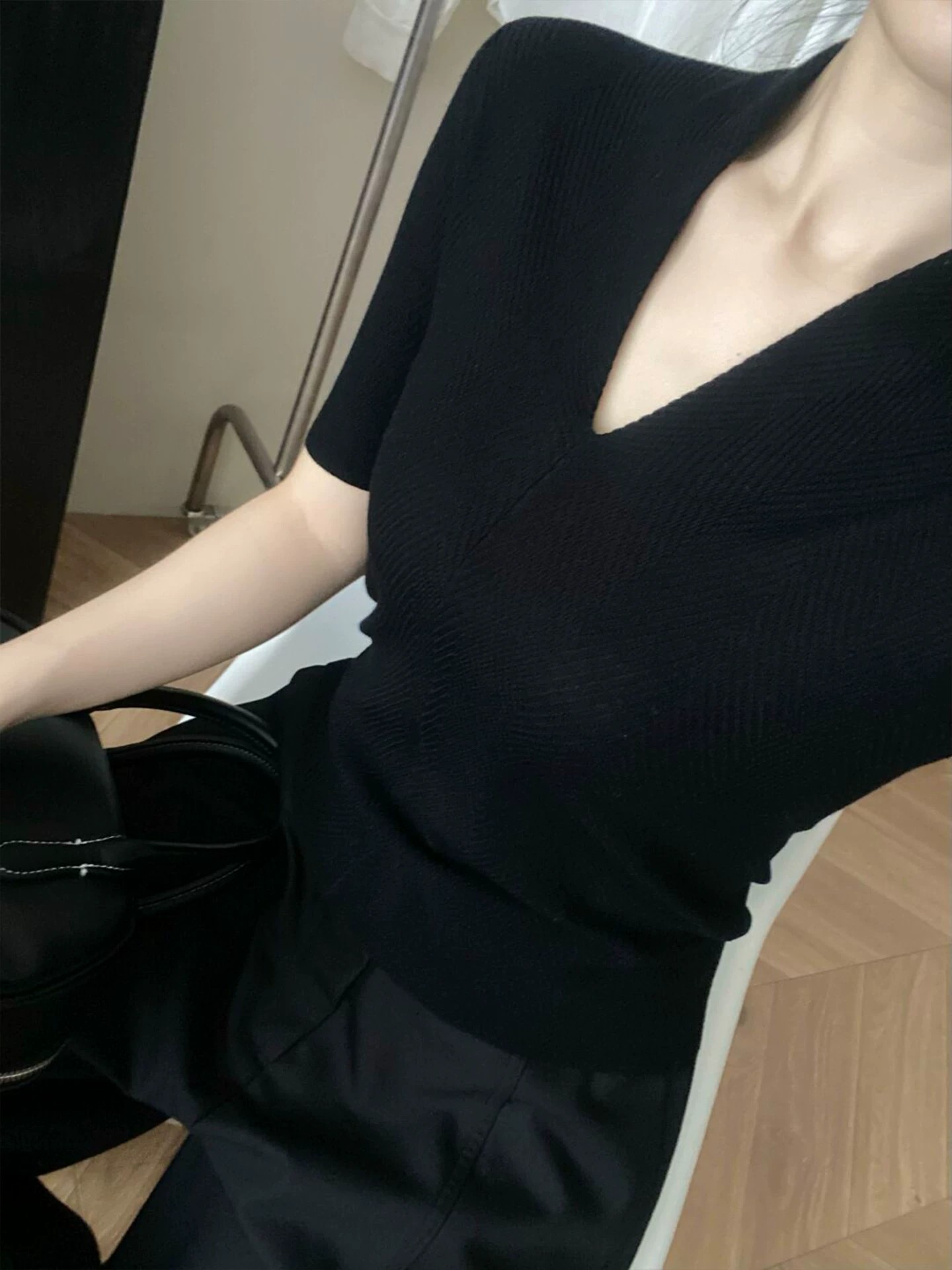 Camiseta de punto de manga cor - Women'S Fashion For Summer 2026 reseña y precio