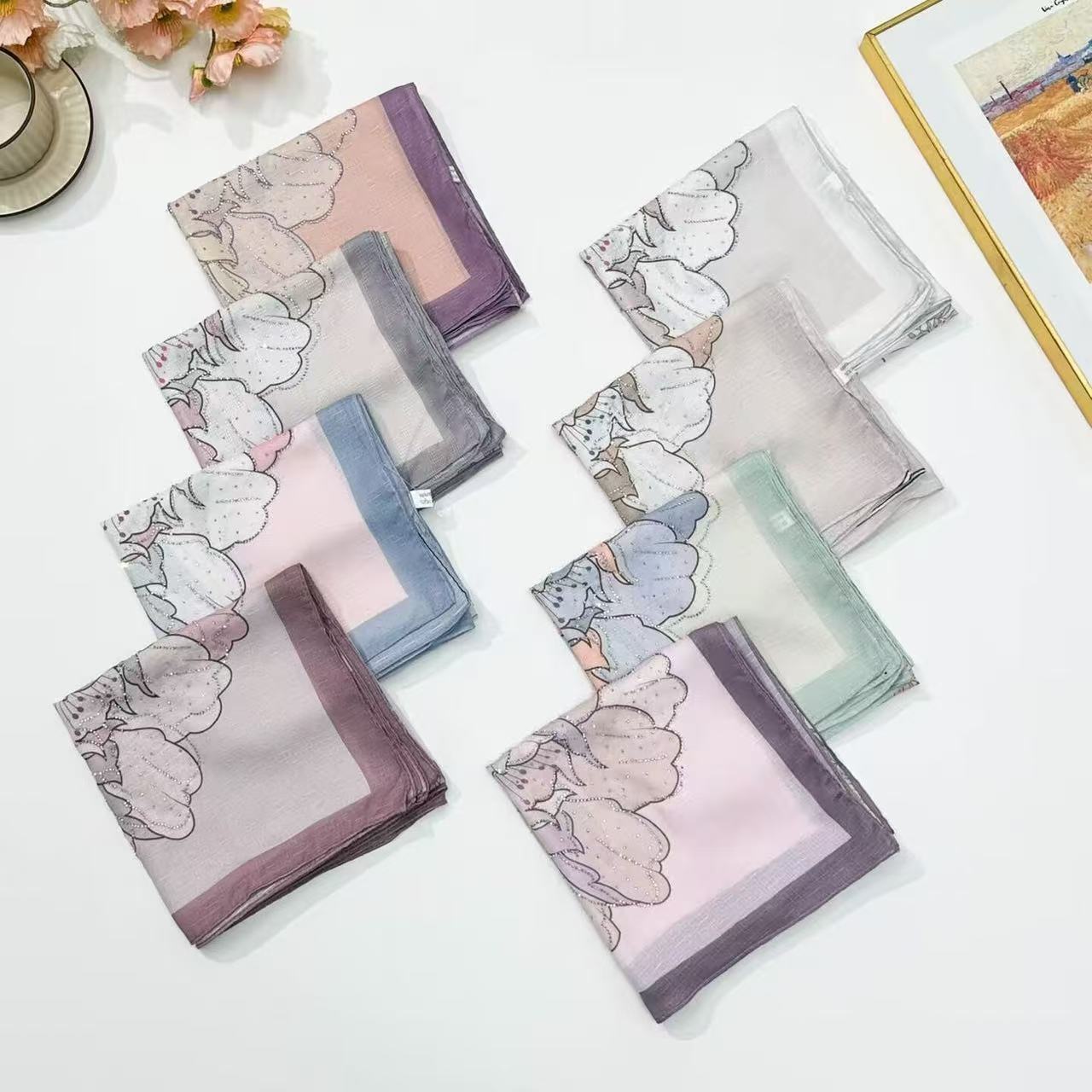 1 pieza de pañuelo cuadrado br - Women Fashion Malaysia reseña y precio