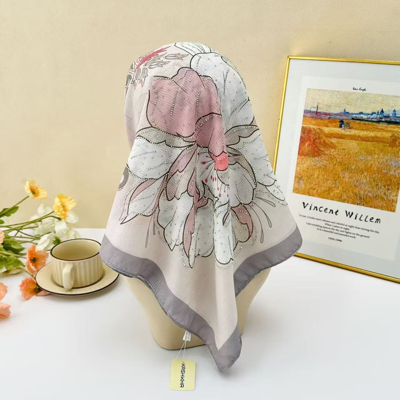 1 pieza de pañuelo cuadrado br - Women Fashion Malaysia reseña y precio