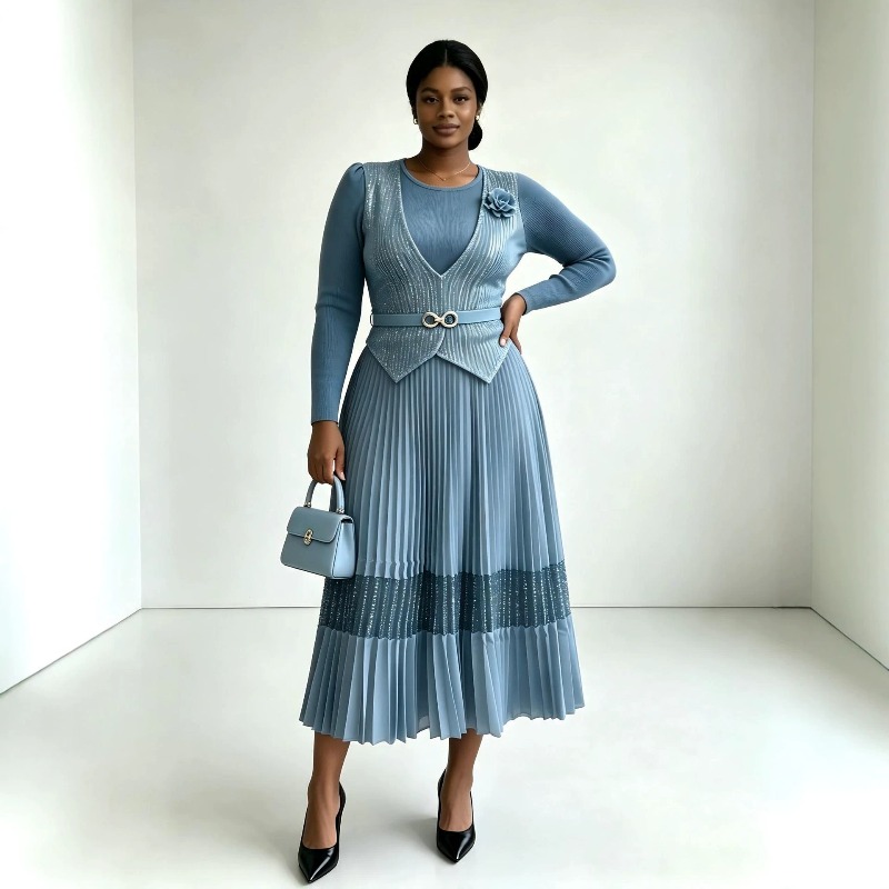 Vestido Plisado Miyake 2026, C - Women'S Fashion Gilded Age reseña y precio