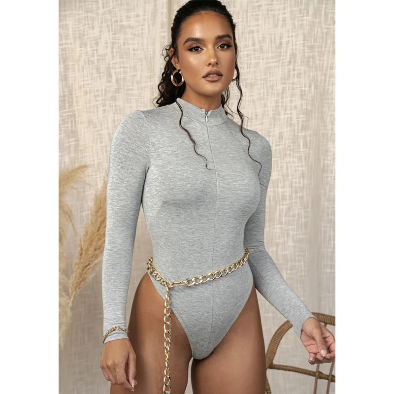 Body liso con cremallera para  - Turtleneck Bodysuit reseña y precio