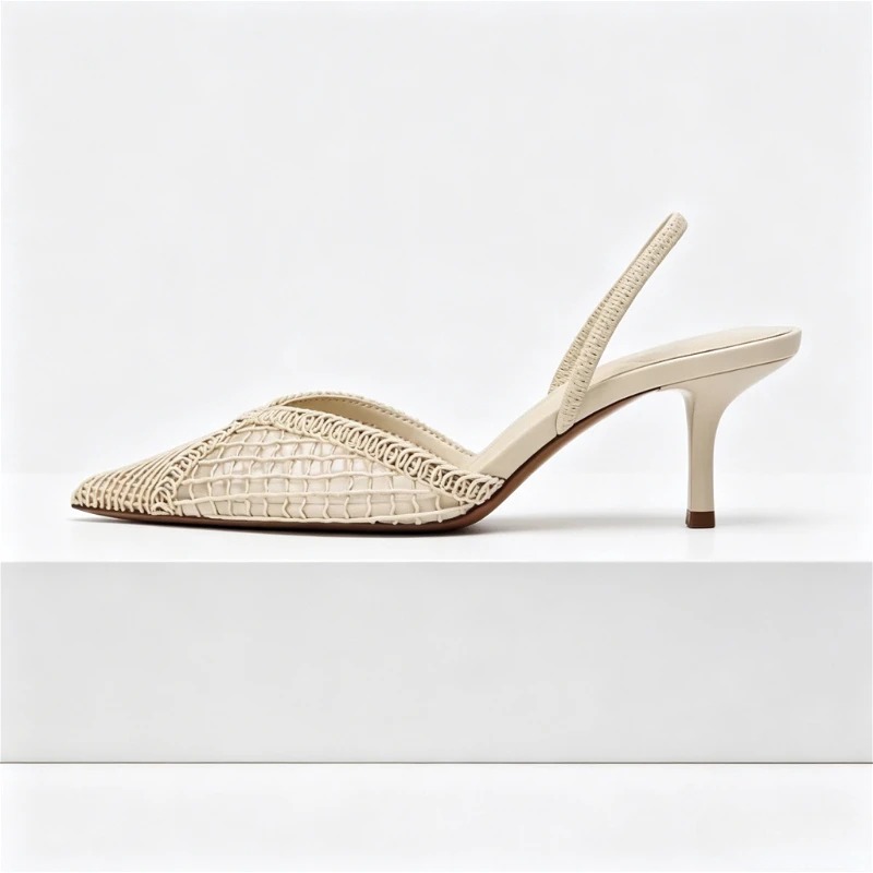 Sandalias de tacón tejidas de  - Women'S Fashion Brand Shoes reseña y precio